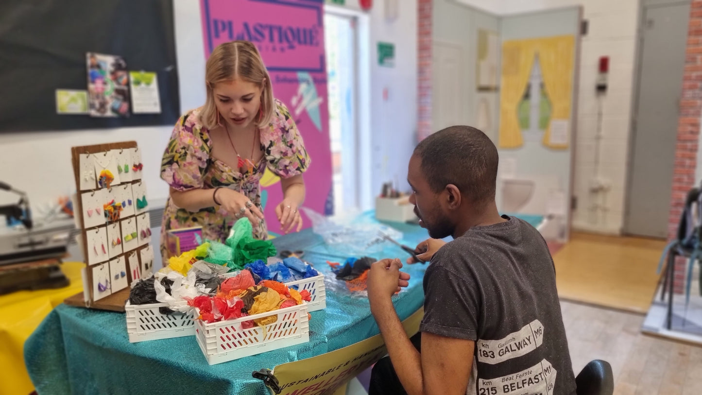 Upcycled Plastic Jewellery Making Workshop - PLASTIQUE By Siân