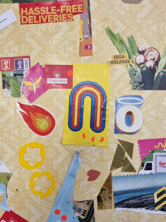 'NO JUNK MAIL' Collage Upcycled Paper Workshop - PLASTIQUE By Siân