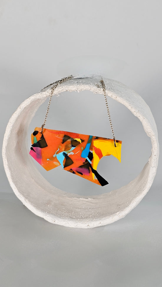 Small and Bright Abstract Necklace - PLASTIQUE By Siân