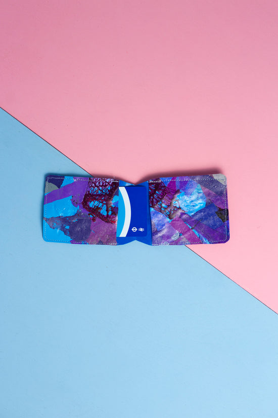 Card wallet: blue and purple