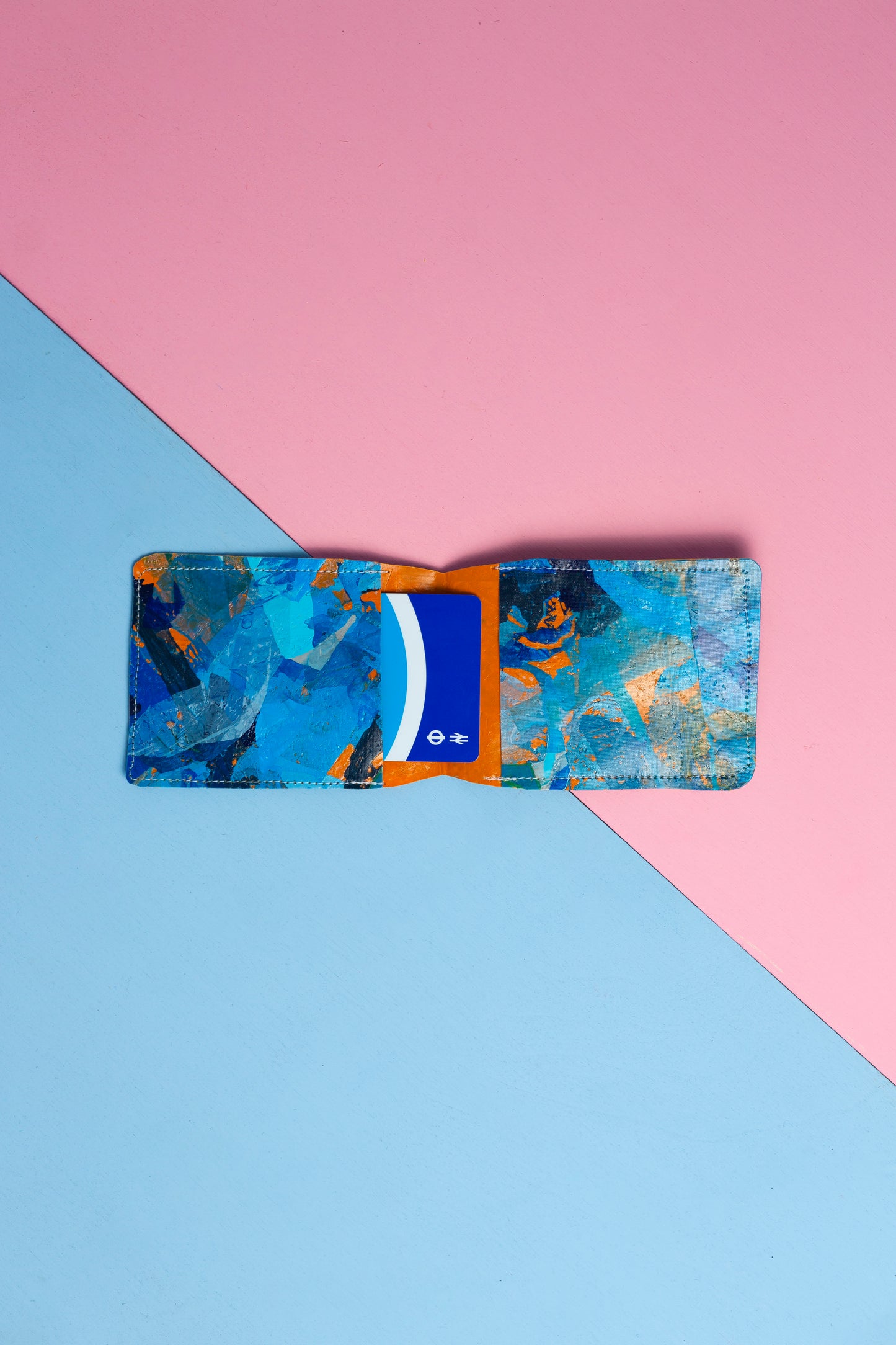 Card wallet: blue and orange