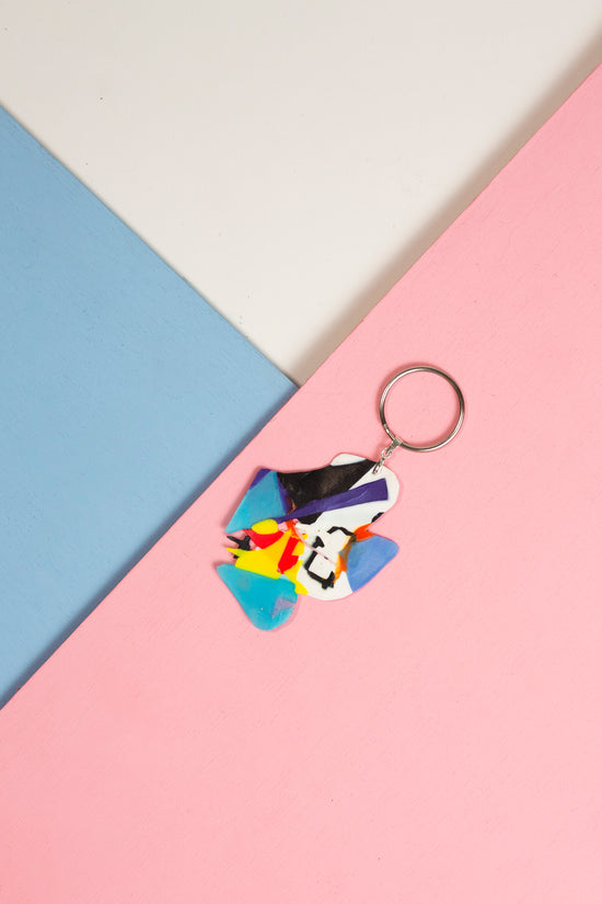 Keyring: Large abstract bottles