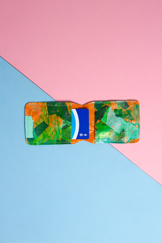 Card wallet: Green and Orange