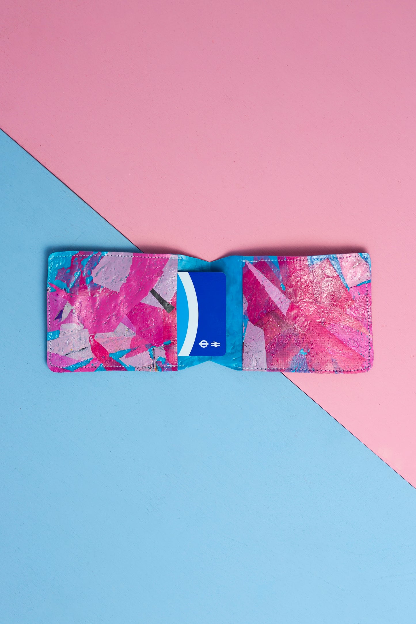 Card wallet: blue and pink