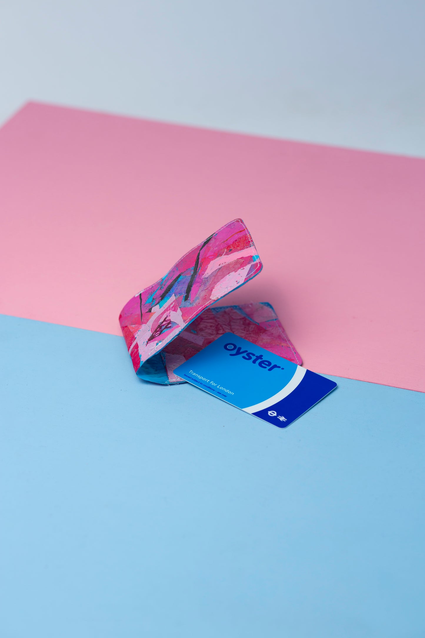 Card wallet: blue and pink