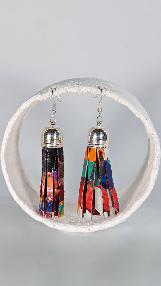 M Colourful tassel quirky earrings- S/S 24 - PLASTIQUE By Siân