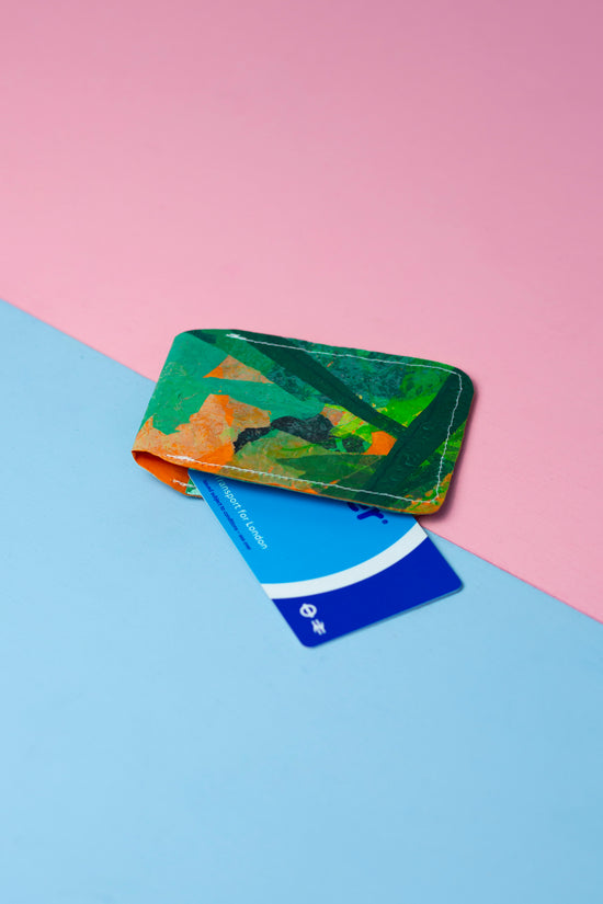 Card wallet: Green and Orange